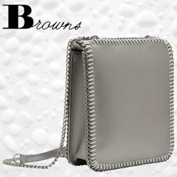 Browns Metallic Chain Crossbody Bag – Stella-McCartney Fatabella Inspired - Picture 1 of 9